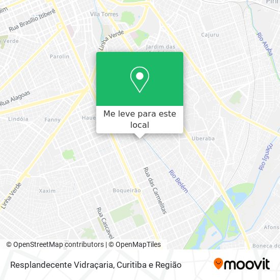 Resplandecente Vidraçaria mapa