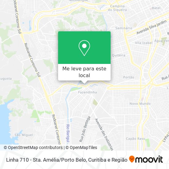 Linha 710 - Sta. Amélia / Porto Belo mapa