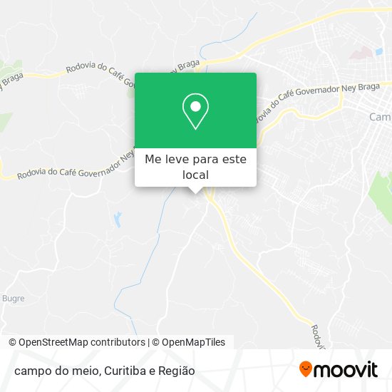 campo do meio mapa