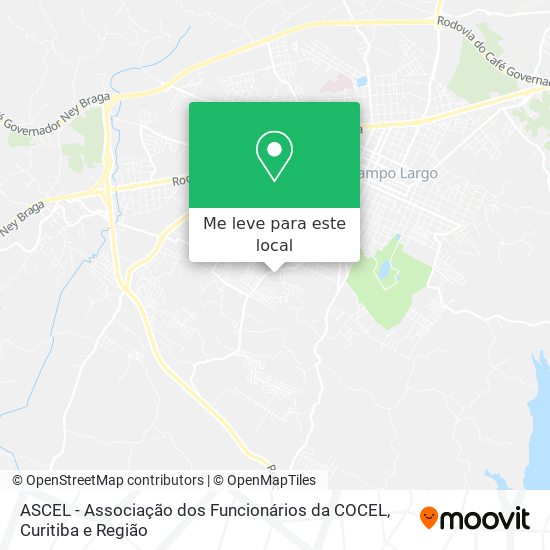 ASCEL - Associação dos Funcionários da COCEL mapa