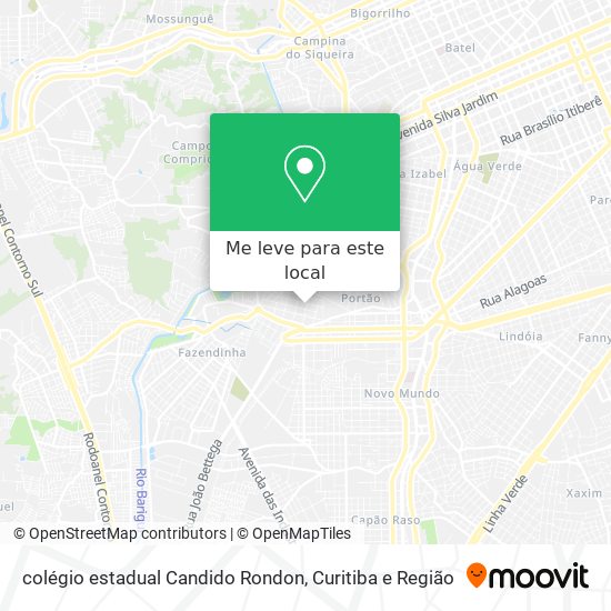 colégio estadual Candido Rondon mapa