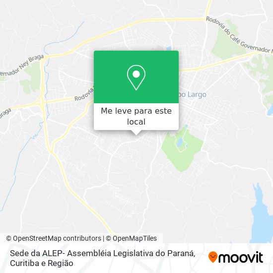 Sede da ALEP- Assembléia Legislativa do Paraná mapa