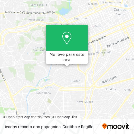 ieadpv recanto dos papagaios mapa