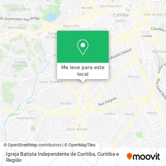 Igreja Batista Independente de Curitiba mapa