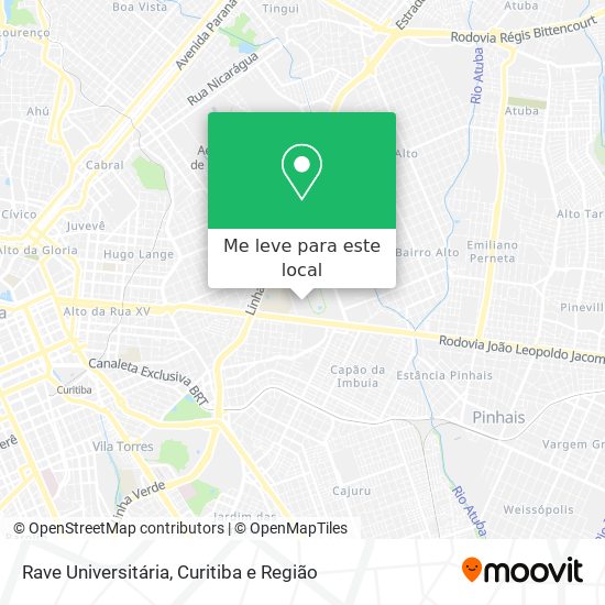 Rave Universitária mapa