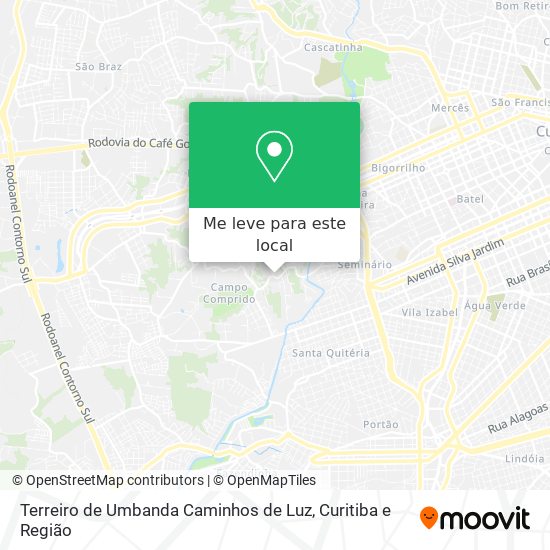 Terreiro de Umbanda Caminhos de Luz mapa