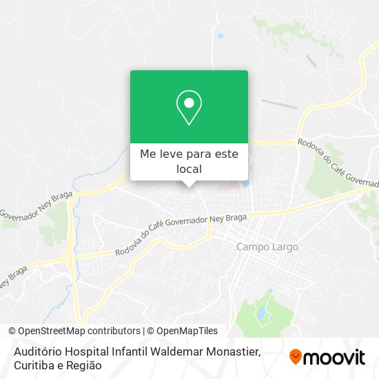 Auditório Hospital Infantil Waldemar Monastier mapa