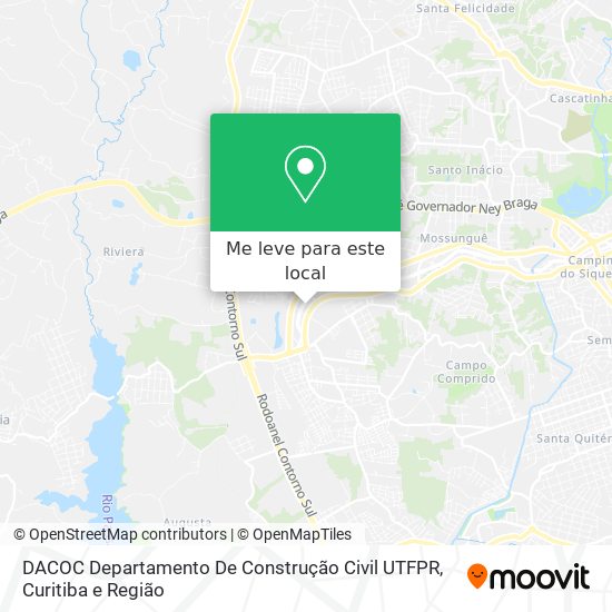 DACOC Departamento De Construção Civil UTFPR mapa