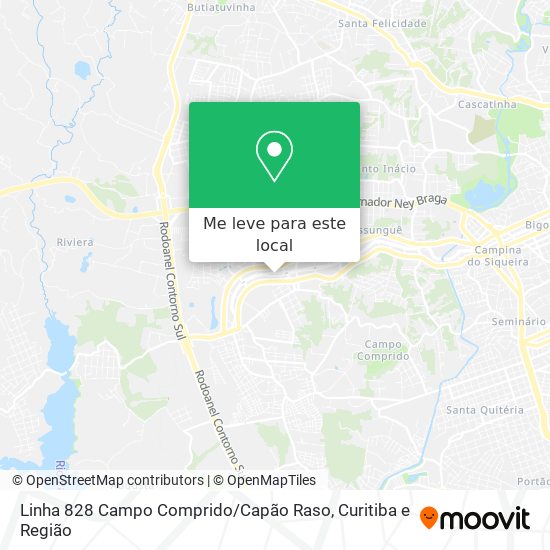 Linha 828 Campo Comprido / Capão Raso mapa