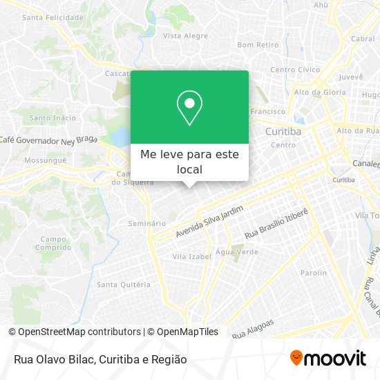 Rua Olavo Bilac mapa