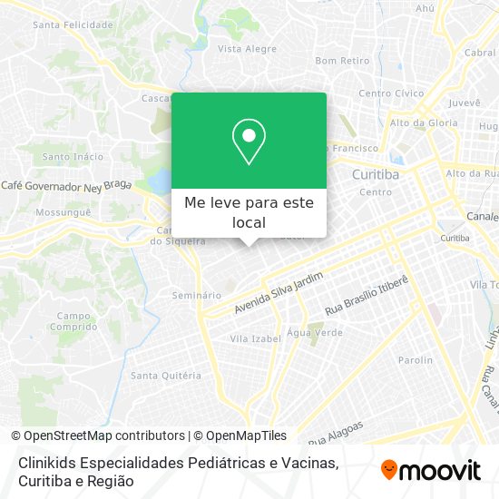 Clinikids Especialidades Pediátricas e Vacinas mapa