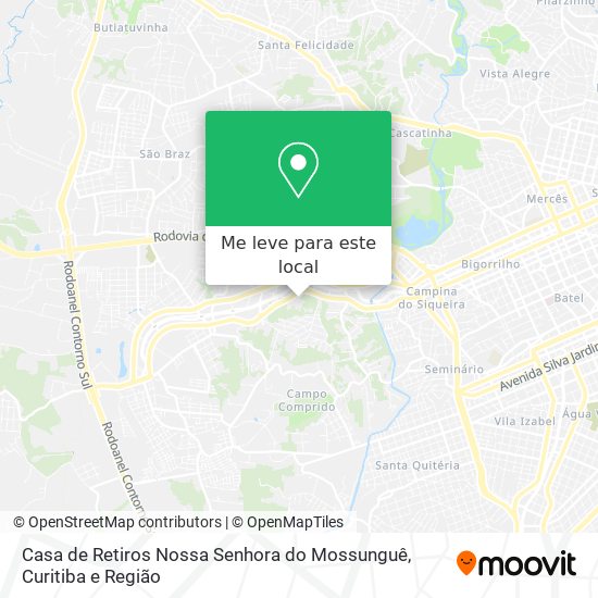 Casa de Retiros Nossa Senhora do Mossunguê mapa
