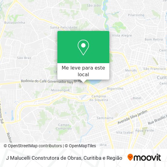 J Malucelli Construtora de Obras mapa