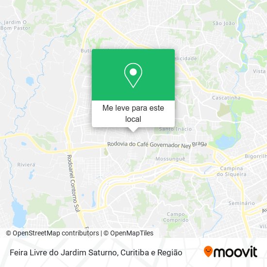 Feira Livre do Jardim Saturno mapa