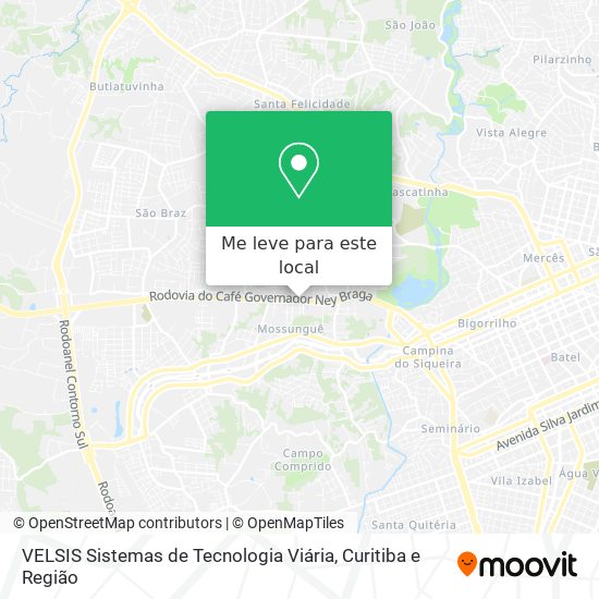 VELSIS Sistemas de Tecnologia Viária mapa