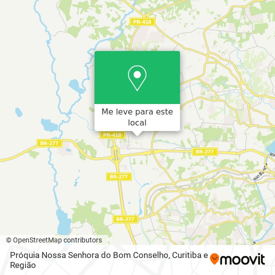 Próquia Nossa Senhora do Bom Conselho mapa