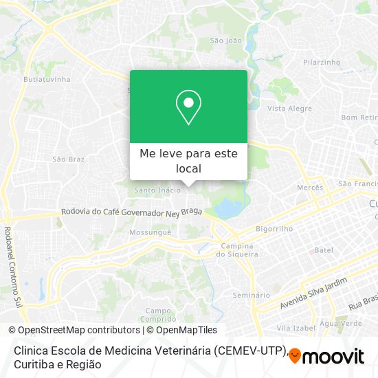 Clinica Escola de Medicina Veterinária (CEMEV-UTP) mapa