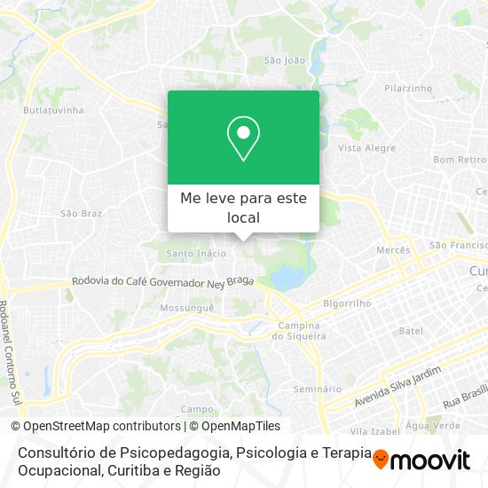 Consultório de Psicopedagogia, Psicologia e Terapia Ocupacional mapa