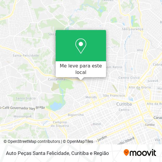 Auto Peças Santa Felicidade mapa