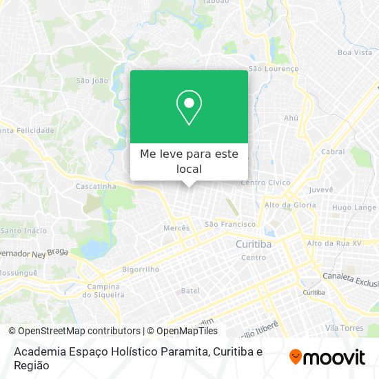 Academia Espaço Holístico Paramita mapa