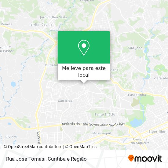 Rua José Tomasi mapa