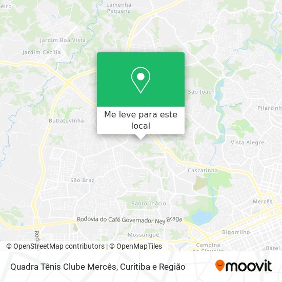 Quadra Tênis  Clube Mercês mapa