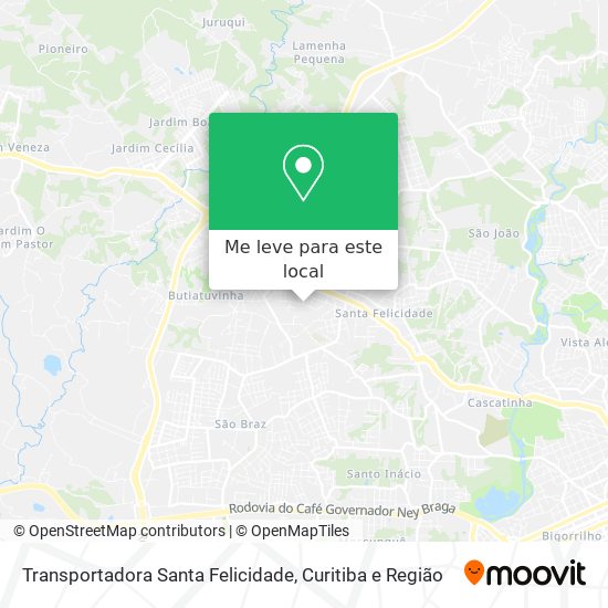 Transportadora Santa Felicidade mapa