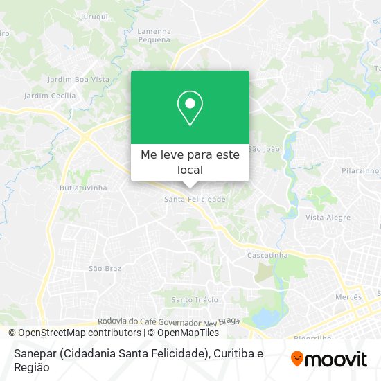 Sanepar (Cidadania Santa Felicidade) mapa