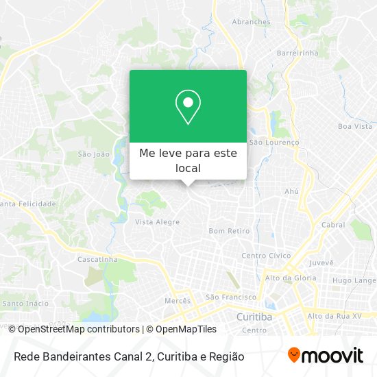 Rede Bandeirantes Canal 2 mapa