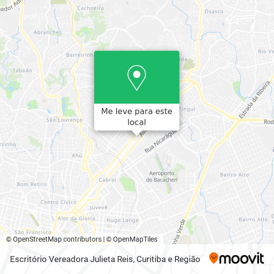 Escritório Vereadora Julieta Reis mapa