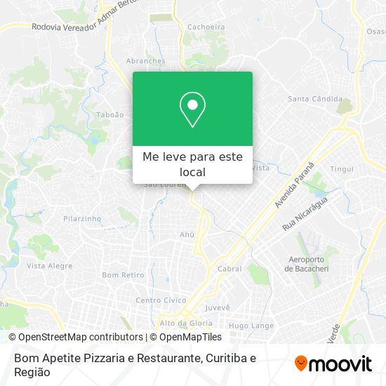 Bom Apetite Pizzaria e Restaurante mapa