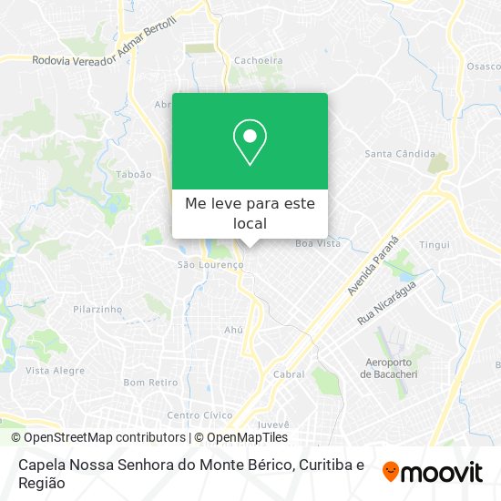 Capela Nossa Senhora do Monte Bérico mapa