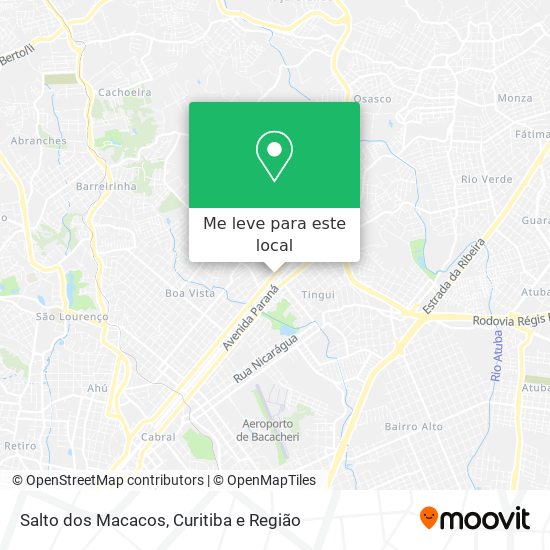 Salto dos Macacos mapa