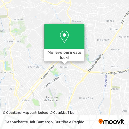 Despachante Jair Camargo mapa