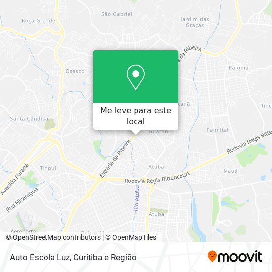 Auto Escola Luz mapa
