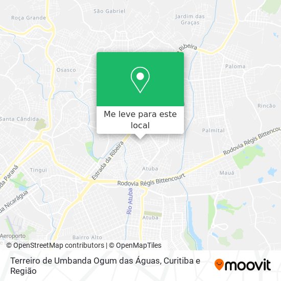 Terreiro de Umbanda Ogum das Águas mapa