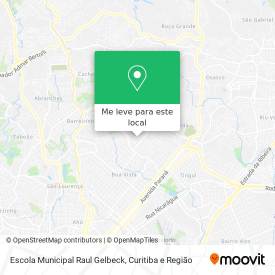 Escola Municipal Raul Gelbeck mapa