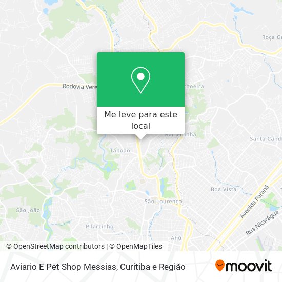 Aviario E Pet Shop Messias mapa