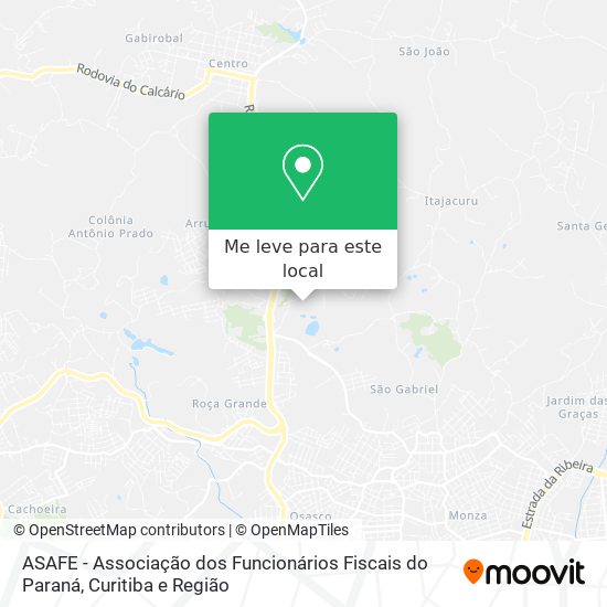 ASAFE - Associação dos Funcionários Fiscais do Paraná mapa