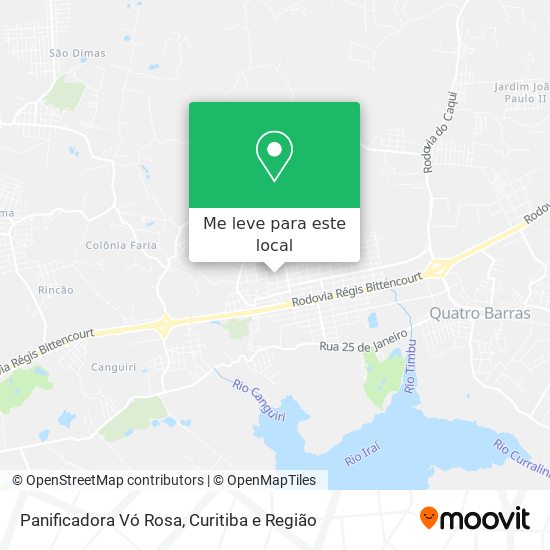 Panificadora Vó Rosa mapa
