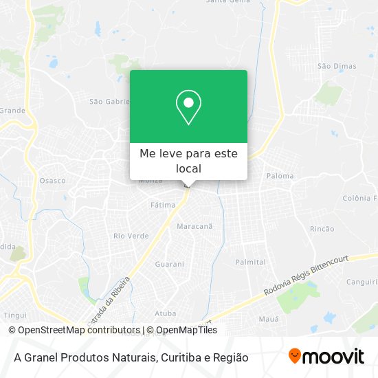 A Granel Produtos Naturais mapa