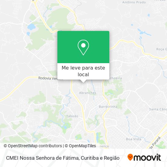 CMEI Nossa Senhora de Fátima mapa