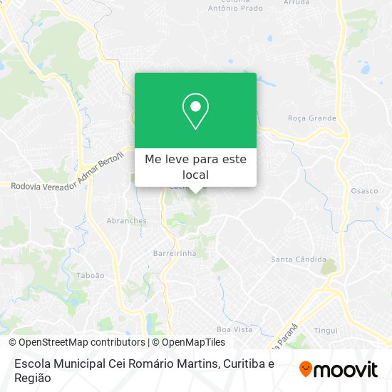 Escola Municipal Cei Romário Martins mapa