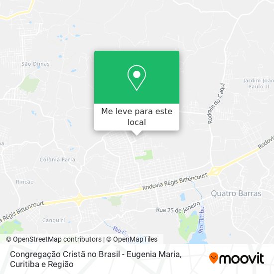 Congregação Cristã no Brasil - Eugenia Maria mapa