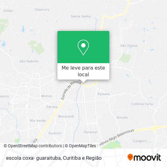 escola coxa- guaraituba mapa