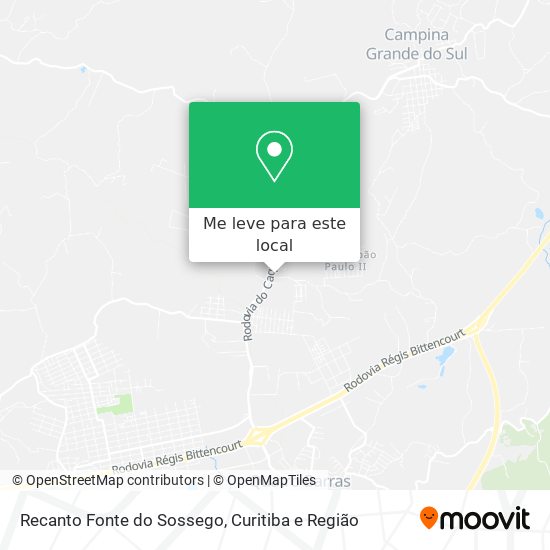 Recanto Fonte do Sossego mapa