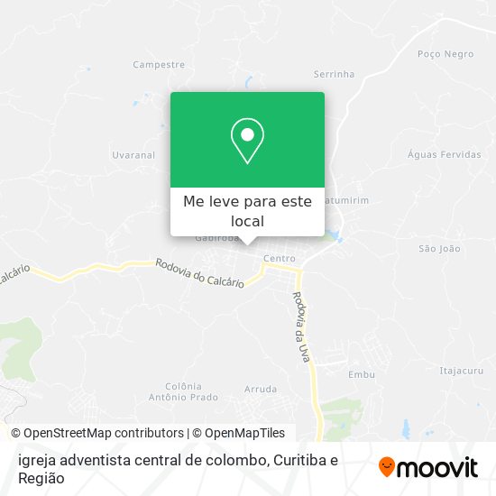 igreja adventista central de colombo mapa