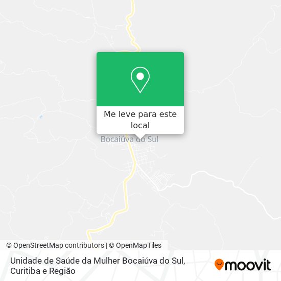 Unidade de Saúde da Mulher Bocaiúva do Sul mapa