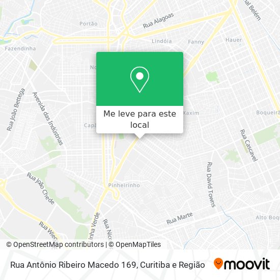 Rua Antônio Ribeiro Macedo 169 mapa