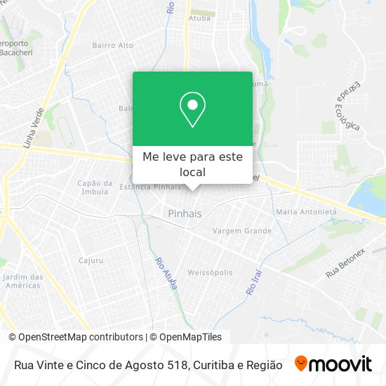 Rua Vinte e Cinco de Agosto 518 mapa